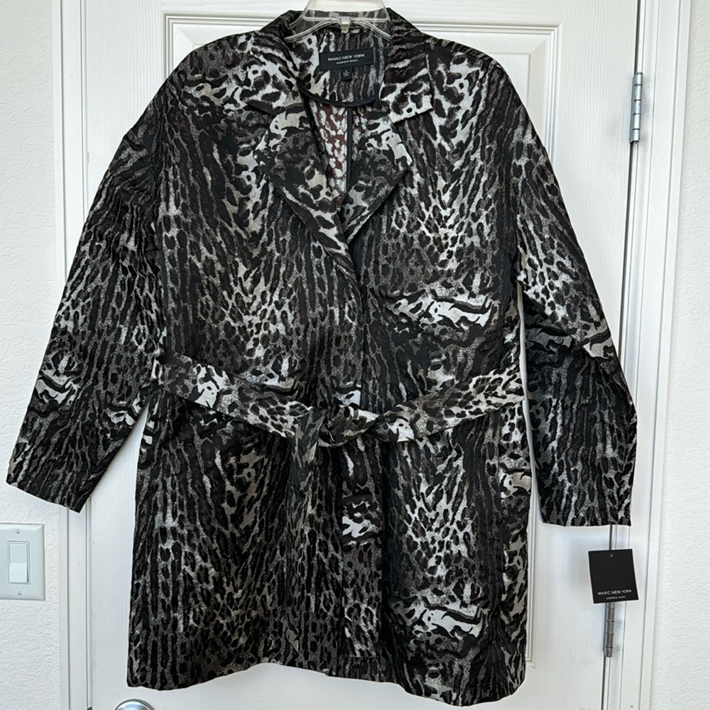Marc New York leopard blazer with belt